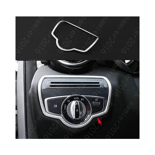 Steel Headlight Switch Frame Cover Trim For Mercedes-Benz GLC Class X205 16-2017