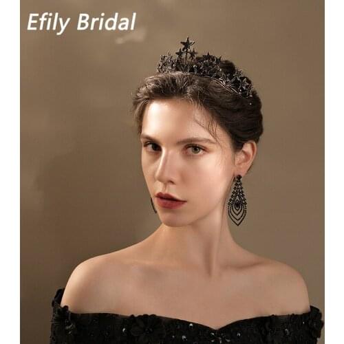 Rhinestone Crown Star Tiaras and Crowns for Women Hair Jewelry Party Hair Accessories 2021 Luxury Treny Prom Headpiece Gift