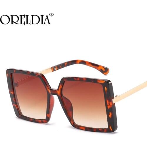 Vintage Oversized Sqaue Sunglasses Women Men Retro Big Frames Glasses Sunshade Eyewear Lady Luxury Brand Designer Glasses UV400