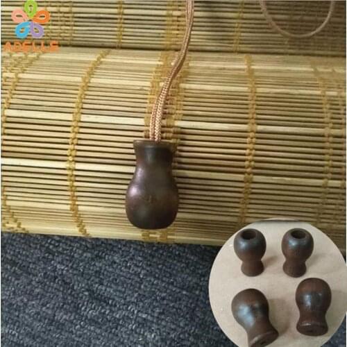 Packs of 20,50,100 Roman Curtain Blind End Cap End Stopper Wood White/Coffee Curtain Accessories Tassel DIY Free shipping