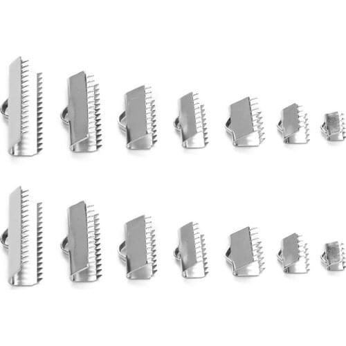 DC20pcs/lot Stainless Steel End Fastener Hook Clasps Jewelry Connectors Fit 6/8/10/13/15/20/25mm Flat Leather Cord JewelryMaking