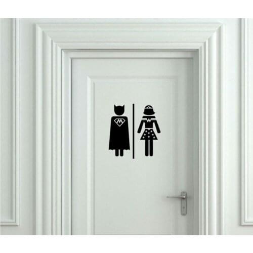 Women And Men Wall Sticker Home Décor For Bathroom Lavatory Door Sign Wall Decals GA029