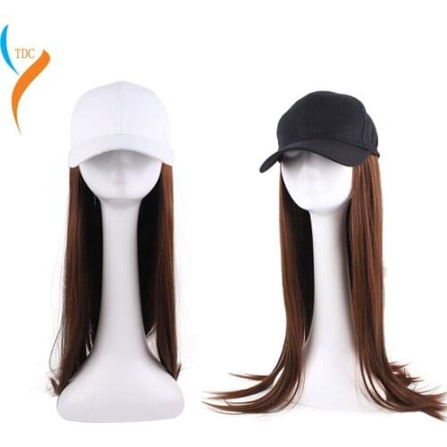 2019 New Fashion Wig female long hair round face cute wool roll net red hat hair piece wig one summer natural full headgear