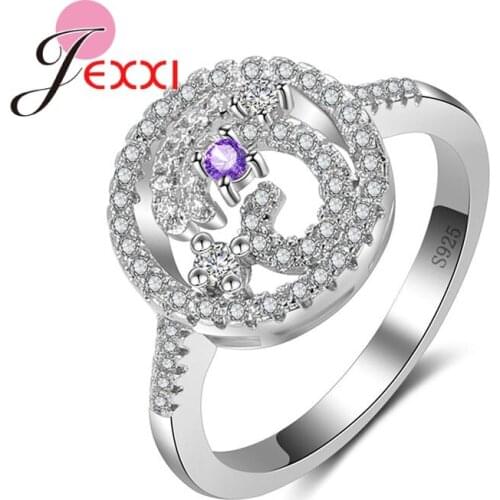 Charm Hollow Out Design Fashion 925 Sterling Silver Party Ring Jewelry AAA Cubic Zirconia Wedding Engagement Bands Rings