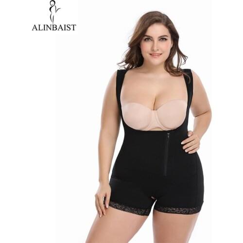 Women Full Body Shaper Shapewear Powernet Slimming Briefs Butt Lift Tummy Control Waist Trainer Bodysuit Lingerie Plus Size