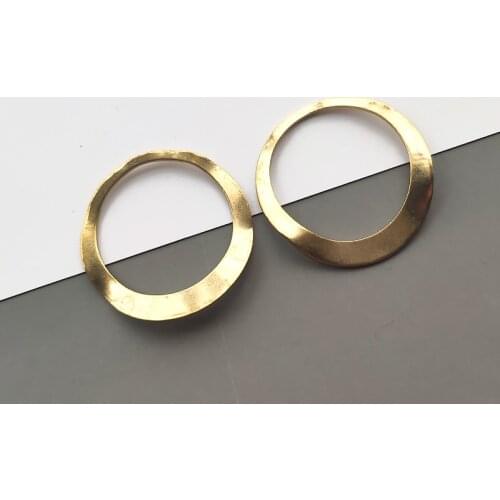 10pcs/Lot Brass Jewelry Charms Curved Open Round Circle Jewelry Diy Bohemia Necklace Earring Jewelry Making Findings