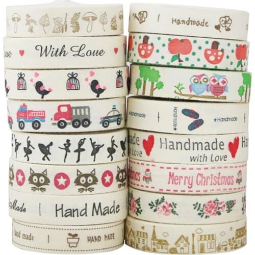 10 meters/roll) White Cotton Printed HANDMADE Ribbons Webbings DIY Lace Fabric 15mm width