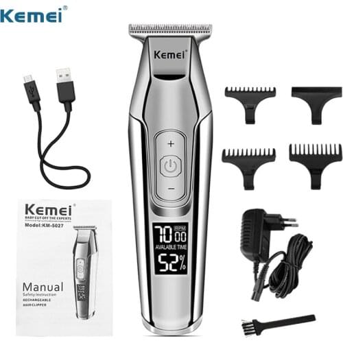 4 Hour Large Capacity Battery LCD Display Barber Professional Trimmer Hair Trimmer for Oil Head Carving Electric Haircut Machine