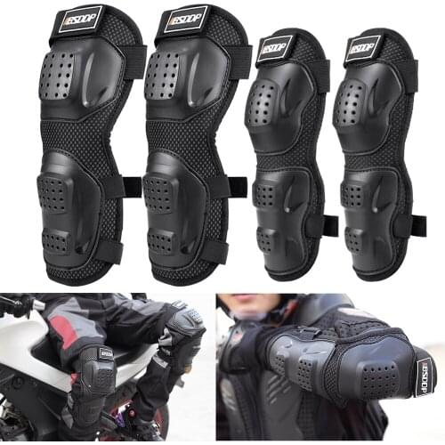 4pcs Motorcycle knee & elbow protective pads Motocross skating knee protectors riding protective Gears pads protection For Honda