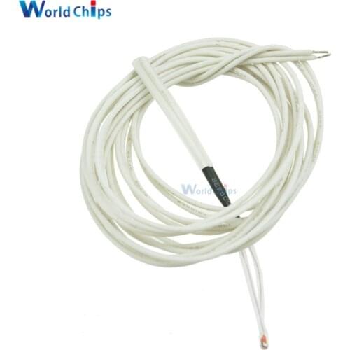 5pcs 100k Ohm NTC 3950 Thermistor Heat Temperature Sensor with 1m Wire For RepRap 3D Printer Bed Hot End