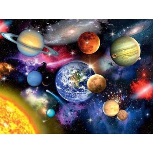 DIY Diamond Painting Planet 5D Full Diamond Embroidery Mosaic Scenery Diamond Art Painting Picture Cross Stitch Crafts Kit Decor
