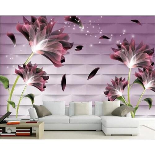 Beibehang wall paper for kids room Modern minimalistic hand drawn flowers 3d wallpaper home decor TV background wall Vinyl wall