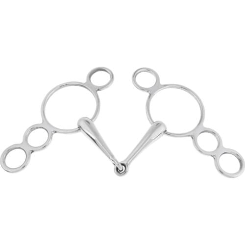 Stainless Steel Gag Bit Horse Tack English Riding Equestrian Accessories