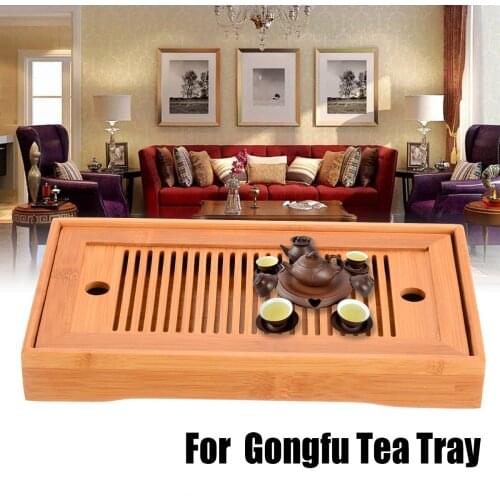 25*14*3.5cm Gongfu Tea Trays Bamboo Chinese Gongfu Tea Accessories Supplies Tea Cutlery Trays