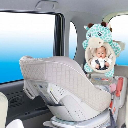 Baby Cartoon Seat Mirror Mirror Rear Ward Safety Child Back Facing Inside View Cartoon Design Adjustable A70F