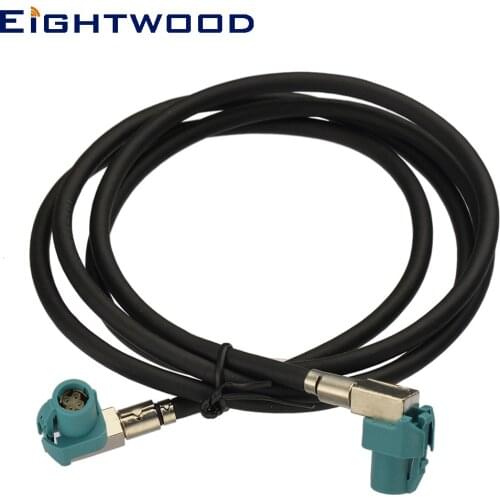 Eightwood New Car Vehicle High-speed Transmission FAKRA HSD Z Jack Female Water Blue LVDS 120cm Shielded Dacar 535 4-Core Cable