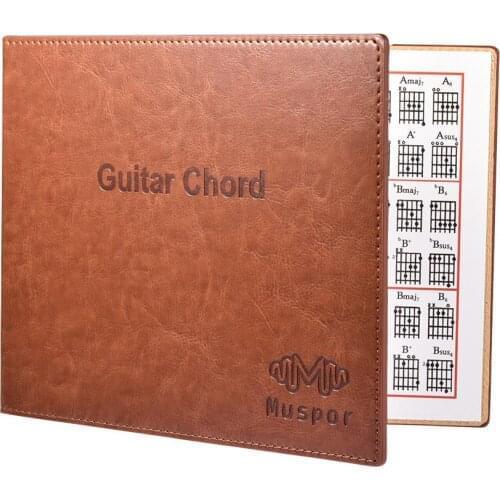 Guitar Chord Book Chart High Quality PU Leather 6 string Paperback Guitar Chords Tablature Guitarra finger Exercise Sheet