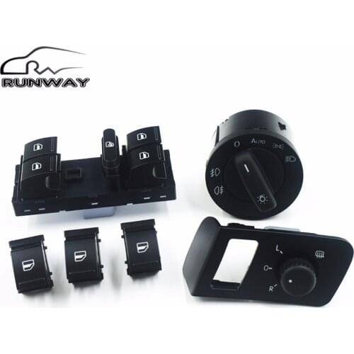Mirror Headlight Window Control Switch Button For Volkswagen Touran Caddy 1K0 941 431AS 1F0 959 855 & 1K4 959 857A & 1T1 959 552