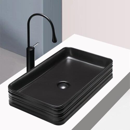 Lavamanos Bathroom Ceramic Wash Basin Shampoo Basin Washing Hand Basin for Toilet Household Basin Sinks Rectangular