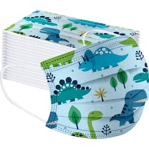 50Pcs Childrens Disposable Mask Breathable Halloween Cosplay Mascarilla Mascarar Dustproof Face Mask 3ply Ear Loop Mondmasker