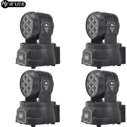 4 pcs 7x10w MiNi Beam light RGBW 4in1 wash wall moving head light stage dj light