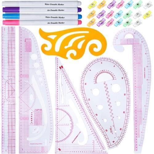 KAOBUY Multifunctional Sewing French Ruler Tools Plastic Sewing Drawing Ruler Styling Design Ruler Dressmaking Tailor Ruler