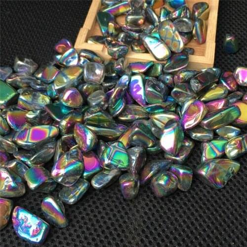 Natural gemstone aura clear quartz tumble crystals healing stones for home decoration