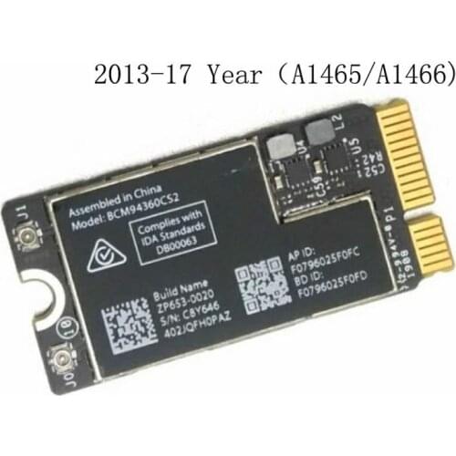 New BCM94360CS2 Wireless-AC WIFI Bluetooth BT 4.0 Airport 802.11ac Card For Macbook Air 11" A1465 13" A1466 2013 MD711LL/A MD760