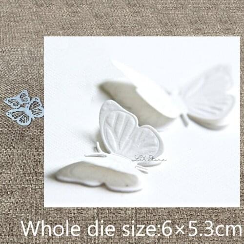 New Design Craft Metal stencil mold Cutting Dies 2pcs butterfly decoration scrapbook die cuts Album Paper Card Craft Embossing