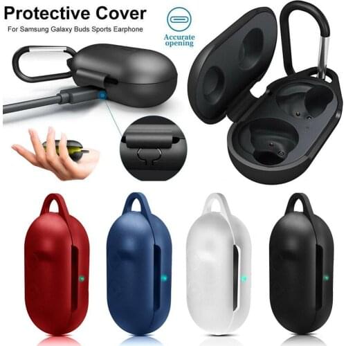 New Portable Anti-Scratches Silicone Case Cover Protector With Anti-lost Carabiner For Samsung Galaxy Buds Bluetooth Earphones