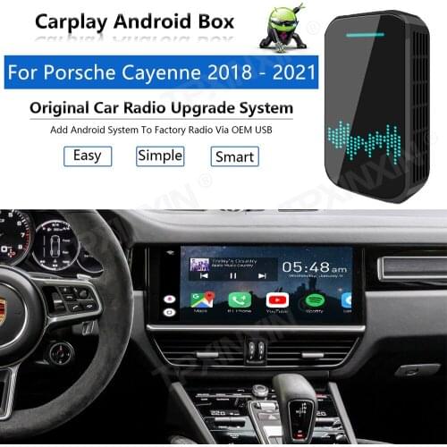 Radio Upgrade Carplay Android Auto Audio For Porsche Cayenne 2018-2021 Apple Wireless AI Box Car Multimedia Player GPS Navi
