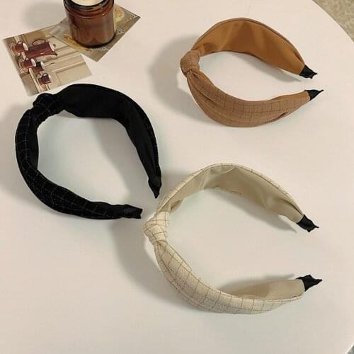 Fashion Bow Knot Hairband Soft Comfortable Hoop Simple Sweet Girls Hair Beautiful Cross Cotton Headband Women Gifts