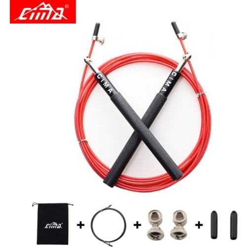 CIMA Jump Rope Professional Crossfit Steel Wire Speed Skipping Rope for Gym Fitness Sports Training Jump Ropes with Carry Bag