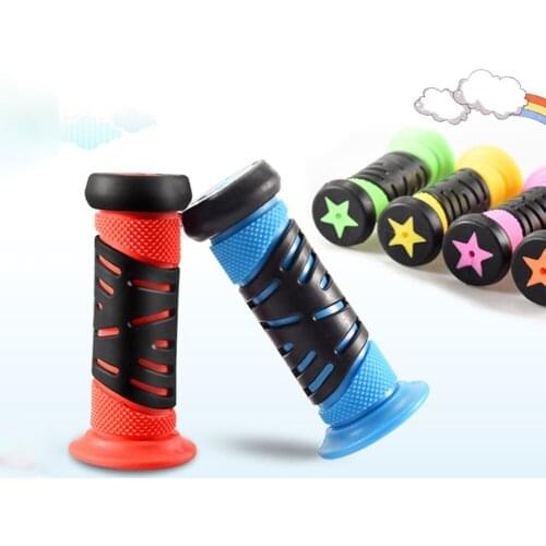 Bicycle Handlebar Grips Rubber Waterproof Tricycle Scooter Handle Bar Grip Cover For Kids Child Bikes Scooters