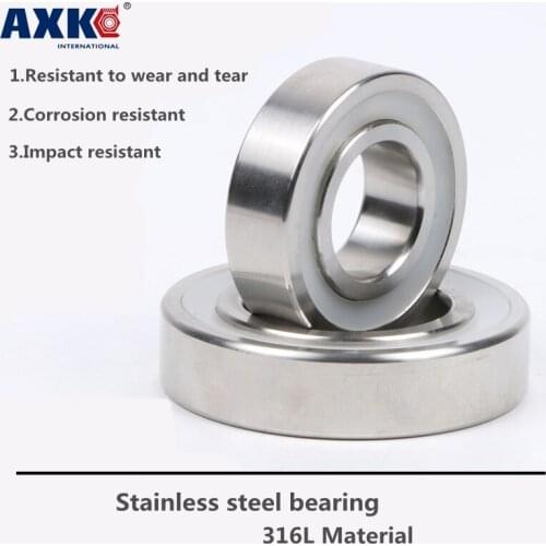 316L Stainless Steel Deep Groove Ball Bearing S6000 S6001 S6002 S6003 S6004 S6005 S6006 S6007 S6008 S6009 S6010 No Magnetic AXK