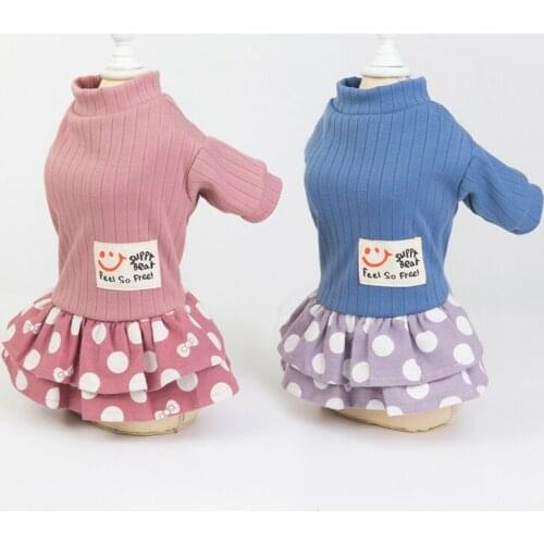 Pet Dog Dress Half Sleeve Tassels Fringe Dogs Skirt Puppy Clothes Spring Girl Doggy Dress Ropa Perro Pet Dog Dots Clothes