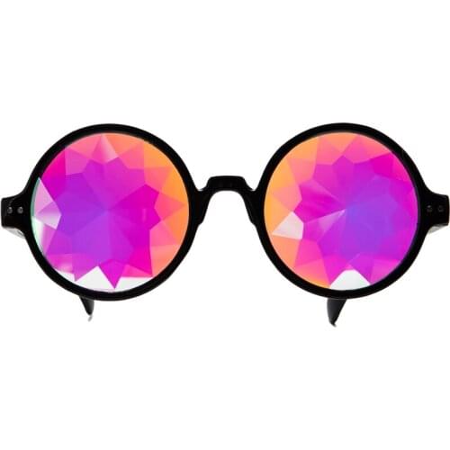 FLORATA 2018 Retro Round Kaleidoscope Sunglasses Dancing Party Men Women Designer Kaleidoscope Lens Glasses retro de sol