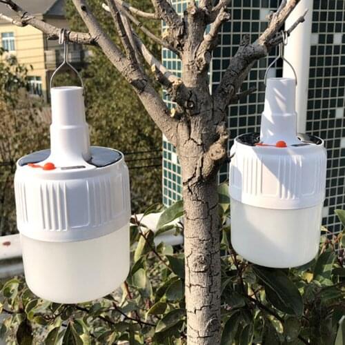 Solar Rechargeable Bulb Outdoor USB Emergency Lights Portable Tent Lamp LED Camping Light 2021