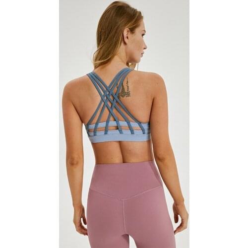 Sports Bras for Women Comfortable Yoga Bra with Removable Pads Running Crossback Yoga Tops Activewear Workout Clothes