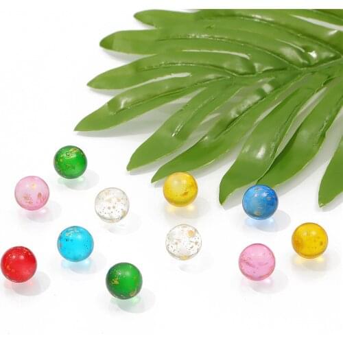 4 pcs/lot 12mm No Hole Loose Round Glass Crackle Beads For DIY Jewelry Making Hand-Beaded Material Necklaces & Bracelets