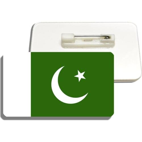 Pakistan Flag Brooch Vintage Lapel Pins For Backpacks Hat Clothes Patriotic Trinket Acrylic Jewelry Badge