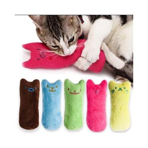 Teeth Grinding Catnip Toys Funny Interactive Plush Cat Toy Pet Kitten Chewing Vocal Toy Claws Thumb Bite Cat mint For Cats hot