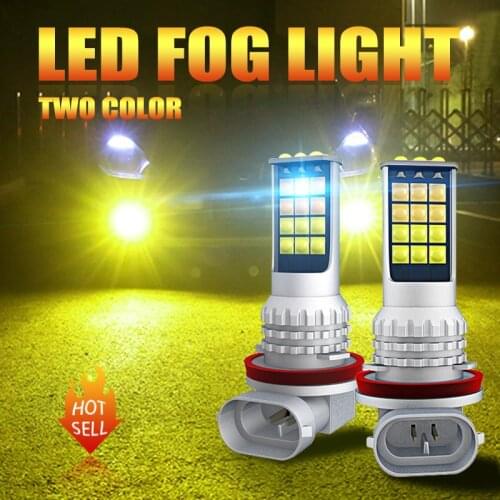 2PCS Fog light H4 LED H3 H7 9005 HB3 9006 HB4 H8 H9 H11 H16 5202 P13W Car Driving Running Light Front Foglamp 6000K White