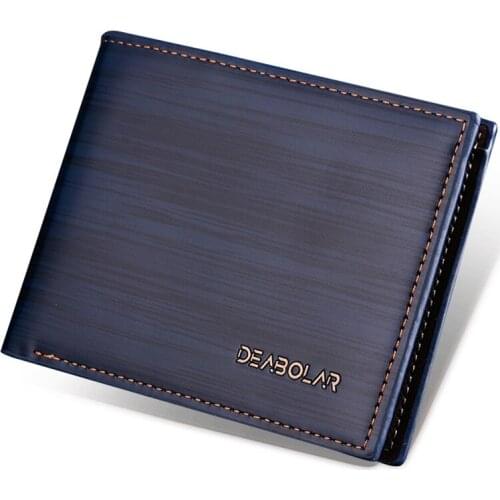 2019 Top Vintage Men Leather Brand Luxury Wallet Short Slim Male Purses Money Clip Credit Card Dollar Price Portomonee Carteria