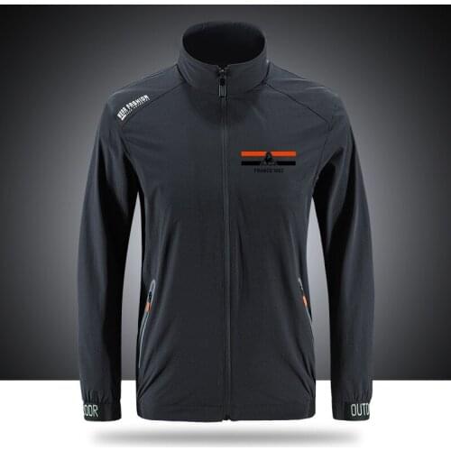 2021 cool Le Coq Slim sport jacket mens street windbreaker zipper thin jacket mens casual Front printing jacket Asian size