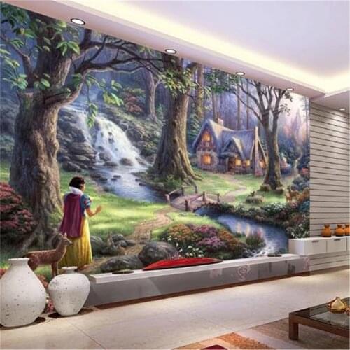 3d Wallpaper Beautiful Country Landscape Oil Painting Fairy Tale Living Room Bedroom Background Wall Decoration Mural Wallpaper
