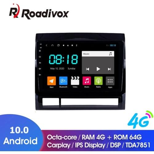 9" Android 10.0 RAM 4G ROM 64G For TOYOTA TACOMA HILUX 2005 2013 Car DVD GPS Navigation Radio Multimedia Player Stereo Head Unit