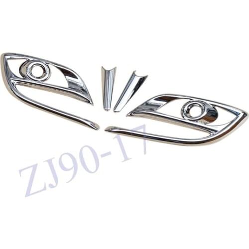 ABS Chrome Front Head Fog Light Lamp Cover Trim Fog light Molding Fit For Mazda3 BM Axela 2017 2018 Car Styling Accessories