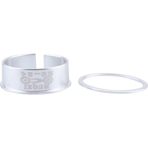 Aluminium Alloy Bike Bottom Bracket Washer Bicycle Crankset Axis Adapter Kit 24mm to 22mm Conversion Sleeve+Washers