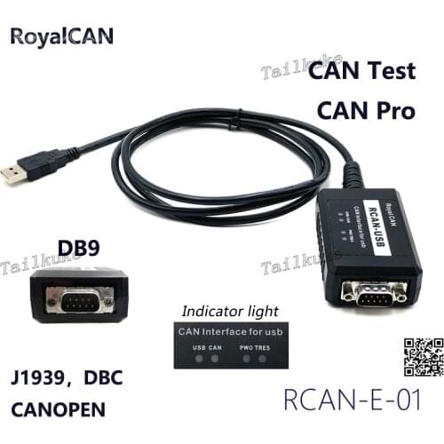 USBCAN Analyzer USB to CAN Compatible Zhou Ligong Canopen J1939 Dbc Protocol Analysis RCAN-E-01